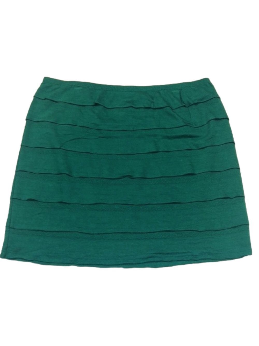MAX EDITION emerald green ruffle mini skirt size M